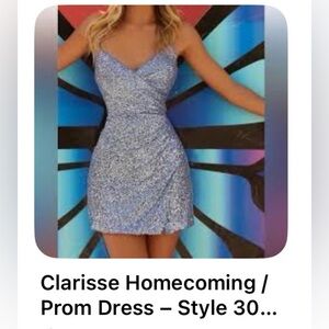 Worn one time. Excellet condition Clarisse Glittering lilac Mini Dress